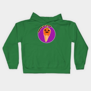 Halloween Pumpkin Ice Cream Kids Hoodie